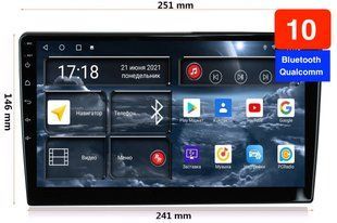 Універсальна магнітола RedPower 710 6+128 Gb 10 дюймів з бічним розташуванням кнопок RP710 10' inch фото
