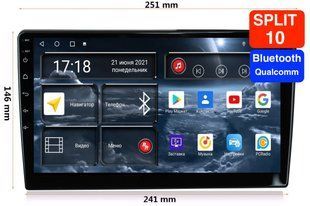 Універсальна магнітола RedPower 710 Split 6+128 Gb 10 дюймів RP710 Split 10' фото