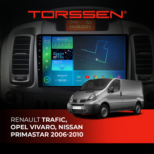 Штатная магнитола Torssen Renault Trafic, Opel Vivaro, Nissan Primastar 06-10 NF10 202302167 фото