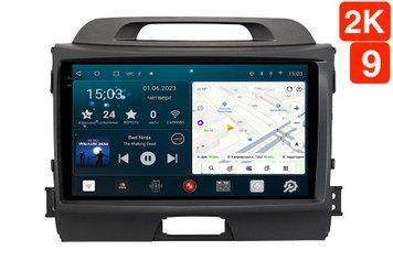 Штатная магнитола для Kia Sportage 3 (2010-2016) RedPower 71074 Slim 2K 6+128 Gb 9' CarPlay  RP71074 Slim 2K 9' фото