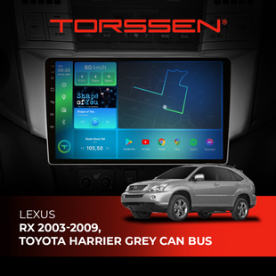 Штатна магнітола Torssen Lexus RX (2003-2009), Toyota Harrier Silver F98256 4G Carplay DSP 202307618 фото