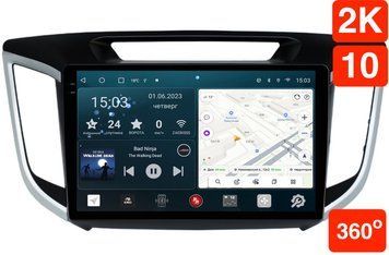 Штатная магнитола для Hyundai Creta (2015-2021) RedPower 71025 Slim 2K 6+128 Gb 10' 360&ordm;  RP71025 Slim 2K 10'360&ordm; фото