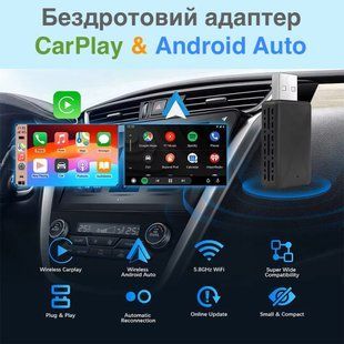 Бездротовий адаптер CarPlay & Android Auto для оригінальних заводських автомагнітол RM-KPL064 фото
