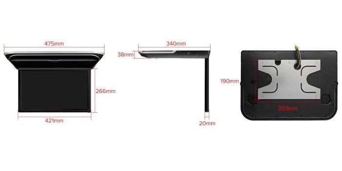 Потолочный автомобильный монитор XTRONS 17.3" Android PA-TR17 фото