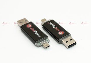 Флешка USB/microUSB RedPower Dual Drive 32GB Black FB32 фото